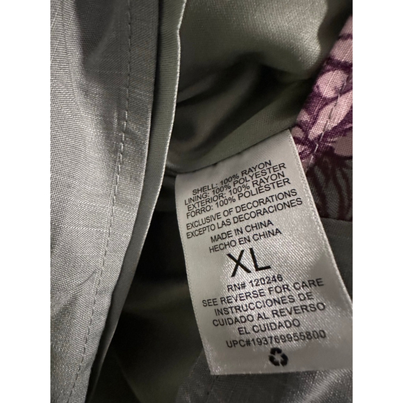 Women's WALLFLOWER Sage Green Floral Long Sleeve Dress XL - Picture 7 of 7